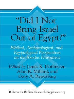 cover image of "Did I Not Bring Israel Out of Egypt?"